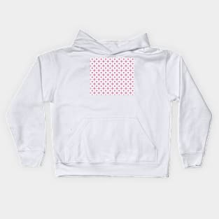 Pink and White Frame Tile Kids Hoodie